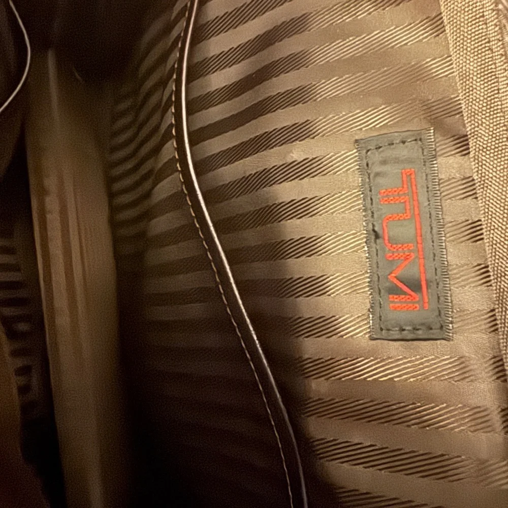 Tumi Brown Nylon and Leather Laptop Bag